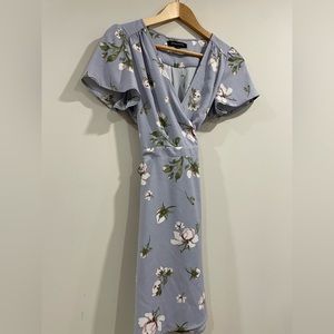 Dynamite periwinkle wrap dress